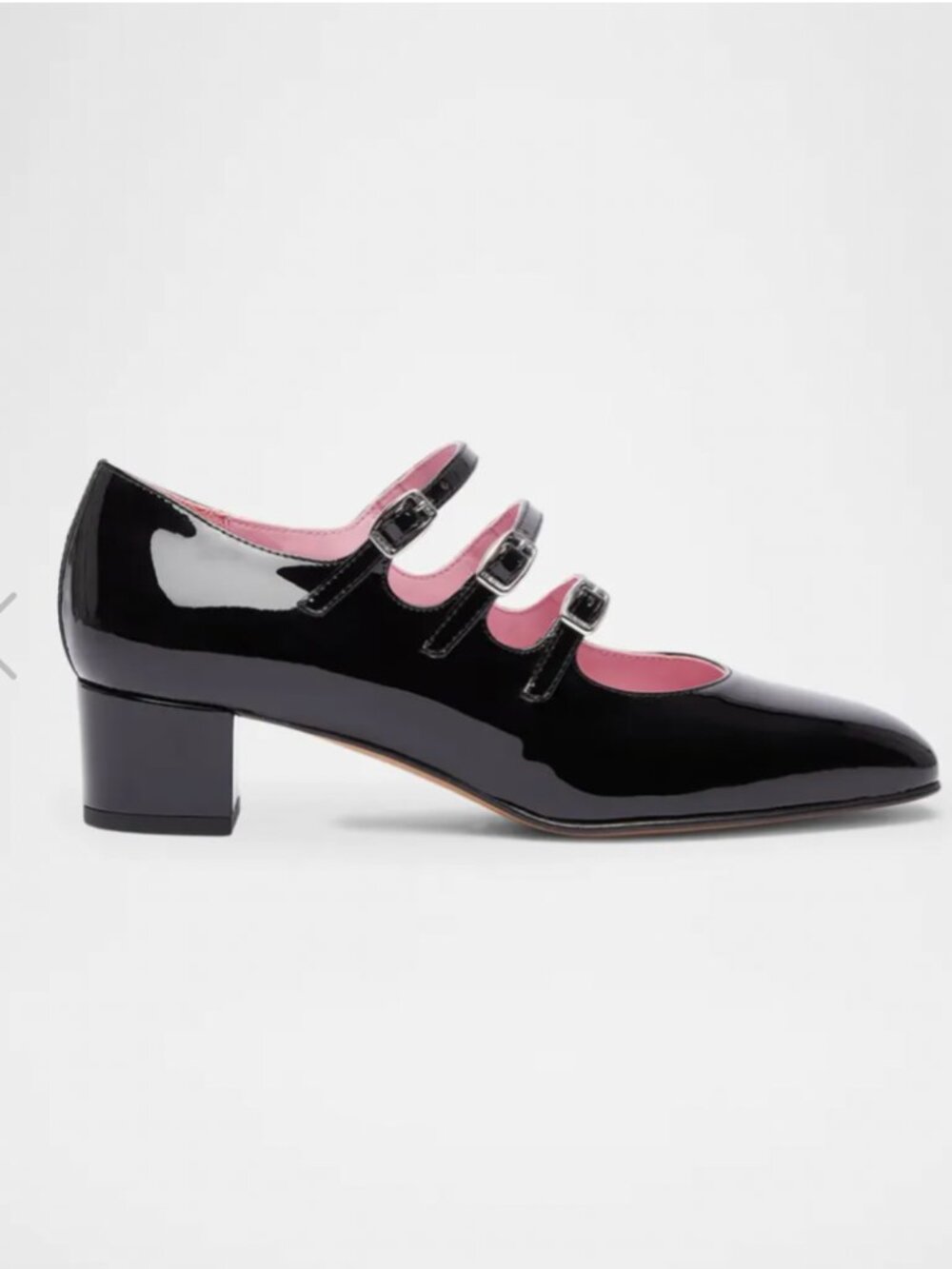 CAREL Kina Patent Mary Jane Trio Pumps - Black - Size 40